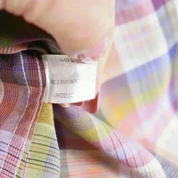 Peter Millar Shirt Men's XL Blue/Green Plaid 100% Cotton Long Sleeve Button Down - Picture 14 of 14